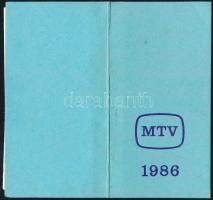 1986 MTV kártyanaptár kihajtható 10 cm