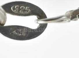 Ezüst(Ag) ékszerszett: venezianer nyaklánc, fülbevalópár, jelzett, bruttó: 9,39 g