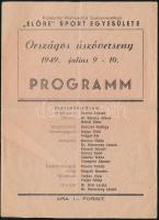 1949 Előre Sport Egyesület országos úszóverseny részletes program 8 p