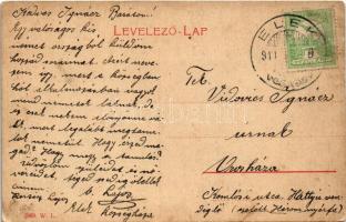 1911 Elek (Gyula), Wenckheim tér, templom. W.L. 2969. (EK)