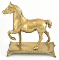 Bronz ló, talapzaton, 24,5×25 cm