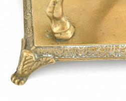 Bronz ló, talapzaton, 24,5×25 cm