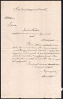 1904 Bp., M. kir. pénzügyminisztérium által küldött kinevezési papír
