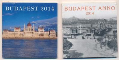 2014 Budapest - 2 db modern bontatlan hűtőmágneses naptár