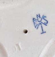 Ens porcelán pillangópár, kézzel festett, jelzett, hibátlan, m: 9 cm