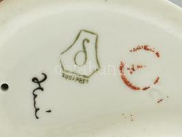 Drasche porcelán sirály, kézzel festett, kopott, 8,5x16 cm