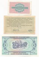 Szovjetunió 1976-1991. 3db klf bón, helyi pénz T:I-III
Soviet Union 1976-1991. 3pcs of diff coupons...
