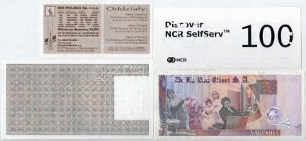 10db vegyes ATM tesztpénz, fantáziapénz T:I,I-
10pcs of mixed ATM test and fantasí banknotes C:UNC,...