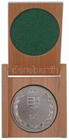 1992. "125 éves a Vám- és Pénzügyőrség" fém emlékérem eredeti fa dísztokban (70mm) T:1-