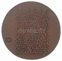 Csíkszentmihályi Róbert (1940-) 1982. "Szentágothai János" öntött Br plakett. "JOHANN...