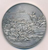 Görögország DN "A görög parlament" kétoldalas, ezüstpatinázott Br emlékérem (65mm) T:1
Gr...