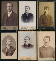 cca 1870-1910 8 db keményhátú fotó erdélyi műtermekből, közte sérült, 10,5×6,5 cm