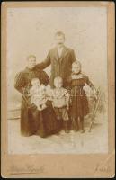 cca 1910 3 db keményhátú fotó aradi műtermekből, közte vágott karton, 16,5×10,5 és 19×10,5 cm