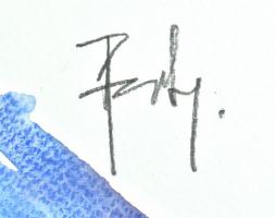 Azonosítatlan jelzéssel. Akt. vegyes technika, papír. 26x32 cm