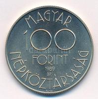 1989. 100Ft Cu-Ni-Zn "Labdarúgó Világbajnokság - Kézfogás" T:1 Adamo EM107