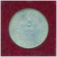 1984. 500Ft Ag "Sarajevoi Téli Olimpia" sérült, eredeti tokban, tanúsítvánnyal T:1 patina ...