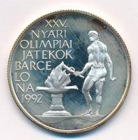 1989. 500Ft Ag "Nyári olimpia - Barcelona" T:1 (eredetileg PP) patina Adamo EM11
