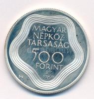 1989. 500Ft Ag "Nyári olimpia - Barcelona" T:1 (eredetileg PP) patina Adamo EM11