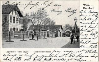 1900 Wien, Vienna, Bécs; XVII. Dornbach, Apotheke zum Engel, Dornbacherstrasse / street, pharmacy (Rb)