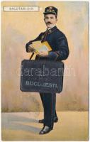 1911 Bucharest, Bukarest, Bucuresti, Bucuresci; Salutari din / Postman leporellocard with 10 pictures (EK)