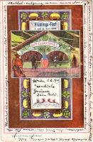 1899 (Vorläufer) Frühlings-Fest zum Glücksklee. J. Weiner Art Nouveau / Lucky Clover Spring Festival (Rb)