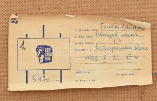 Fontos Sándor (1920-1991): Elhagyott udvar. Tempera, farost, jelzett, képcsarnokos sérült, üvegezett...