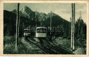 1926 Tátrafüred, Ótátrafüred, Altschmecks, Stary Smokovec (Magas Tátra, Vysoké Tatry); Lanová dráha / Drahtseilbahn / Siklóvasút / funicular railway (EK)