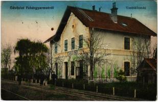 1913 Fehérgyarmat, vasútállomás (EB)