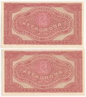 1920. 2K "2ab" (2x, sorszámkövető, csillagos sorszám) T:I- Adamo K7/1