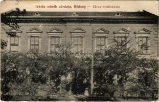 1922 Hódság, Odzaci; Iskola nénék zárdája, homlokzat / nunnery (EK)