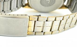 Roamer Stingray 44 kézi felhúzós fém tokos karóra, Működőképes, üvegen karcok, fém szíjjal. d: 33 mm