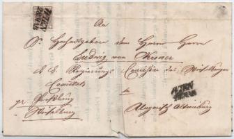 1851 Bécs, Batthyány József (1770-1851) kamarás gyászjelentése