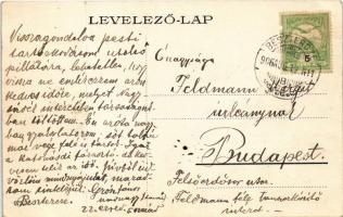 1906 Beszterce, Bistritz, Bistrita; Piac tér, Erszény utca, Carl Lebküchner, Julius Thalmeiner és Bi...