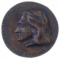 1975. Zeneművészeti Főiskola 1875-1975 egyoldalas Br emlékérem. Szign.: B (82mm) T:2