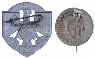 Német Harmadik Birodalom 1933. "Hitler" választási fém jelvény (28mm) + 1937. "Hitler...