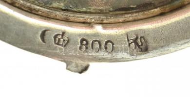 Ezüst (Ag) Fényképtartó medál, jelzett, d: 5 cm, bruttó: 28g