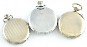 3 db zsebóra, nem működik, sérült. (Roskopf, Empire, L'Alouette)