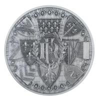 Franciaország DN RF (Francia Köztársaság) ezüstözött érem Párizsi Pénzverő dísztokban (82mm) T:1- France ND RF (République Française) silvered medallion in case (82mm) C:AU