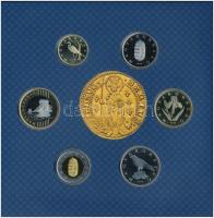2013. 5Ft-200Ft (6xklf) forgalmi sor szettben + 2013. "I. Lajos aranyforintja" aranyozott ...