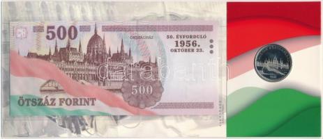 2006. 50Ft Cu-Ni "1956-os forradalom" első napi veret + 500Ft "EB 0007391" bankj...