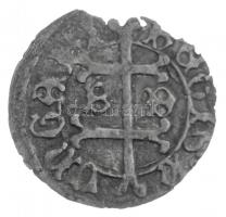 1466. Denár Ag I. Mátyás (0,40g) T:2- ki. Hungary 1466. Denar Ag Matthias I (0,40g) C:VF cracked Huszár: 712., Unger I.: 560.