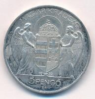 1939. 5P "Horthy balra" Ag T:1-,2 patina Adamo P8.2