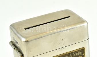 Phönix Életbiztosító Társaság fém persely, kulcs nélkül, kis kopásnyomokkal, m: 10,5 cm