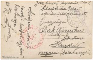 1915 Osztrák-magyar haditengerészeti gyorscirkáló szenelése / K.u.k. Kriegsmarine Rapidkreuzer / Aus...