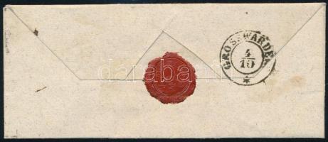 9kr HP type III with nice whole margins on domestic cover, "PESTH" - "GROSSWARDEN&quo...