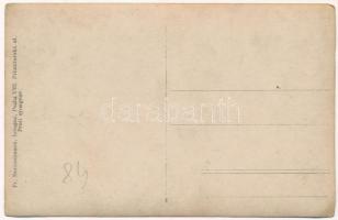 Első világháborús osztrák-magyar katonai vasút gőzmozdonya, segédkocsi vonat / K.u.k. Hilfs-Wagen vo...