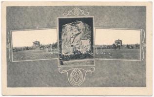 1918 Ojtoz, Ojtoztelep, Oituz; Az ojtozi nagy napok első emlékünnepe, katonai emlékmű / commemoration, military memorial. Art Nouveau