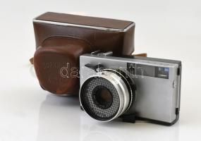 Zorki 10 fényképezőgép Industar 63 2,8/45 objektívvel eredeti bőr tokkal, szép állapotban