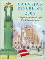 Lettország 2004. 1c-2E (8xklf) "Euro próbaveretek" szettben T:BU egyik érmén rozsda(?)folt Latvia 2004. 1 Cent - 2 Euro (8xdiff) "Euro trial set" C:BU one coin with rust(?)