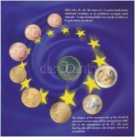 2007. 1Ft-100Ft (8xklf) forgalmi sor szettben, benne 50Ft "50 éves a Római Szerződés" T:PP...